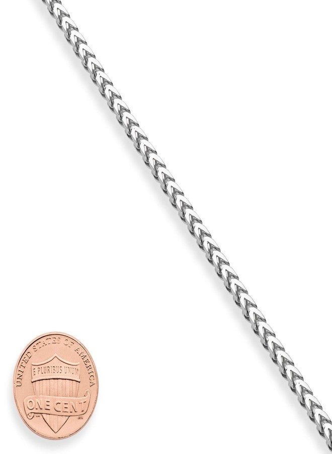 Miabella Solid 925 Sterling Silver Italian 2.5mm Franco Square Box Link Chain Bracelet for Men Women, Made in Italy (Length 7.5 Inches) - Image 3